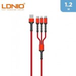 LDNIO 3.4A 3 EN 1 Câble de charge rapide avec une longueur de câble de 1,2 M – Image 2