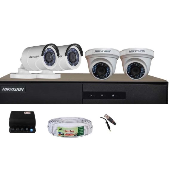 Kit vidéo surveillance 4 cameras et dvr Turbo HD Hikvision
