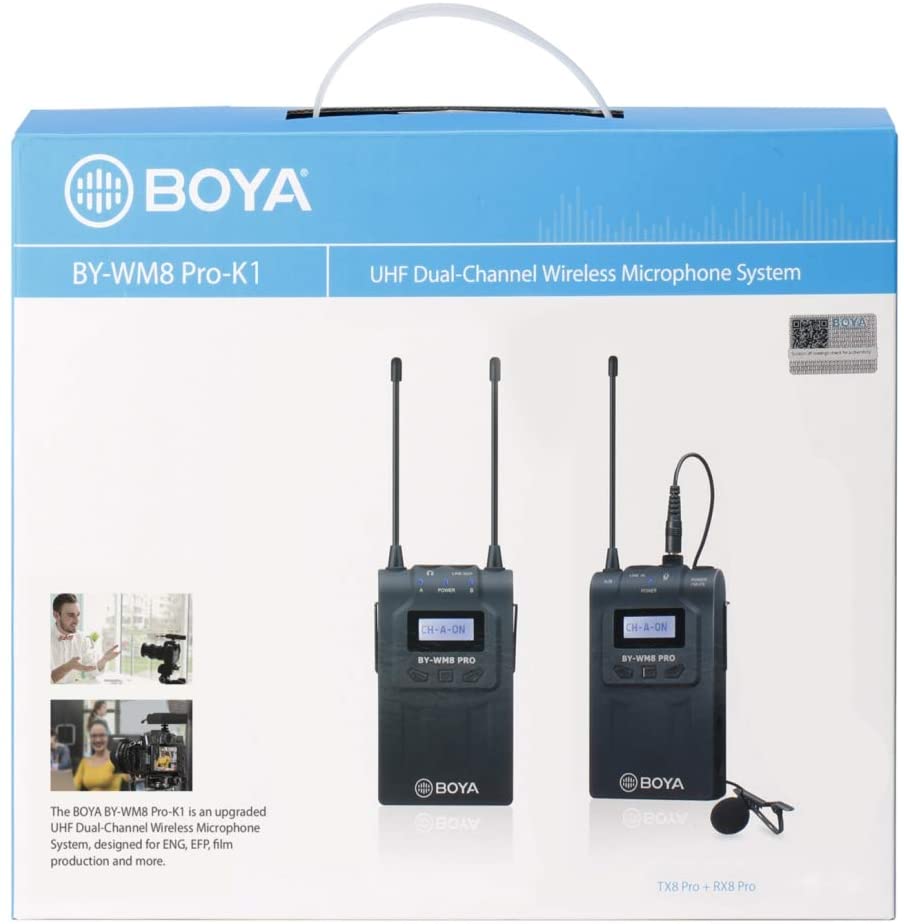 61cUeXeWZyL._AC_SL1200_.jpg BOYA by-WM8 Pro-K1 Système de Microphone sans Fil UHF – Image 1