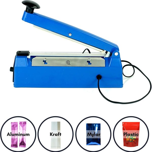 Thermoscelleuse à impulsion modèle FS-200 avec bouton réglable pour sceller les sacs en plastique