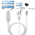 Bluetooth Transfer Audio USB HDMI Cable for IOS Type C Micro USB Android Phone Connect to TV HDTV Video Adapter Cable – Image 2