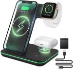 Support De Chargeur Sans Fil Qi 15W 3 En 1