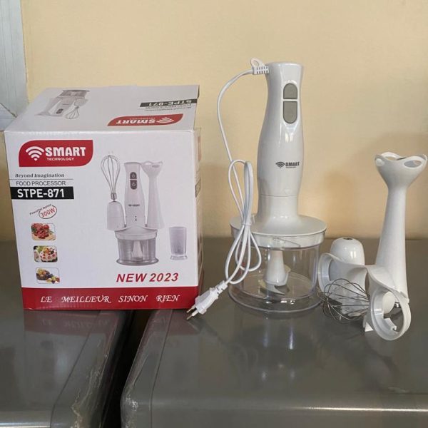 Mixeur Plongeant 500ml / Mélangeur 3 En 1 STPE-871 300W - Blanc