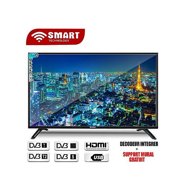 SMART TV 50" LED  STT-5050 - Full HD + Wifi - Noir