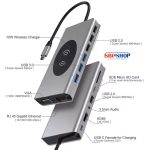 Adaptateur Type-C multifonction 13 en 1 + Chargeur Sans Fil – Image 2