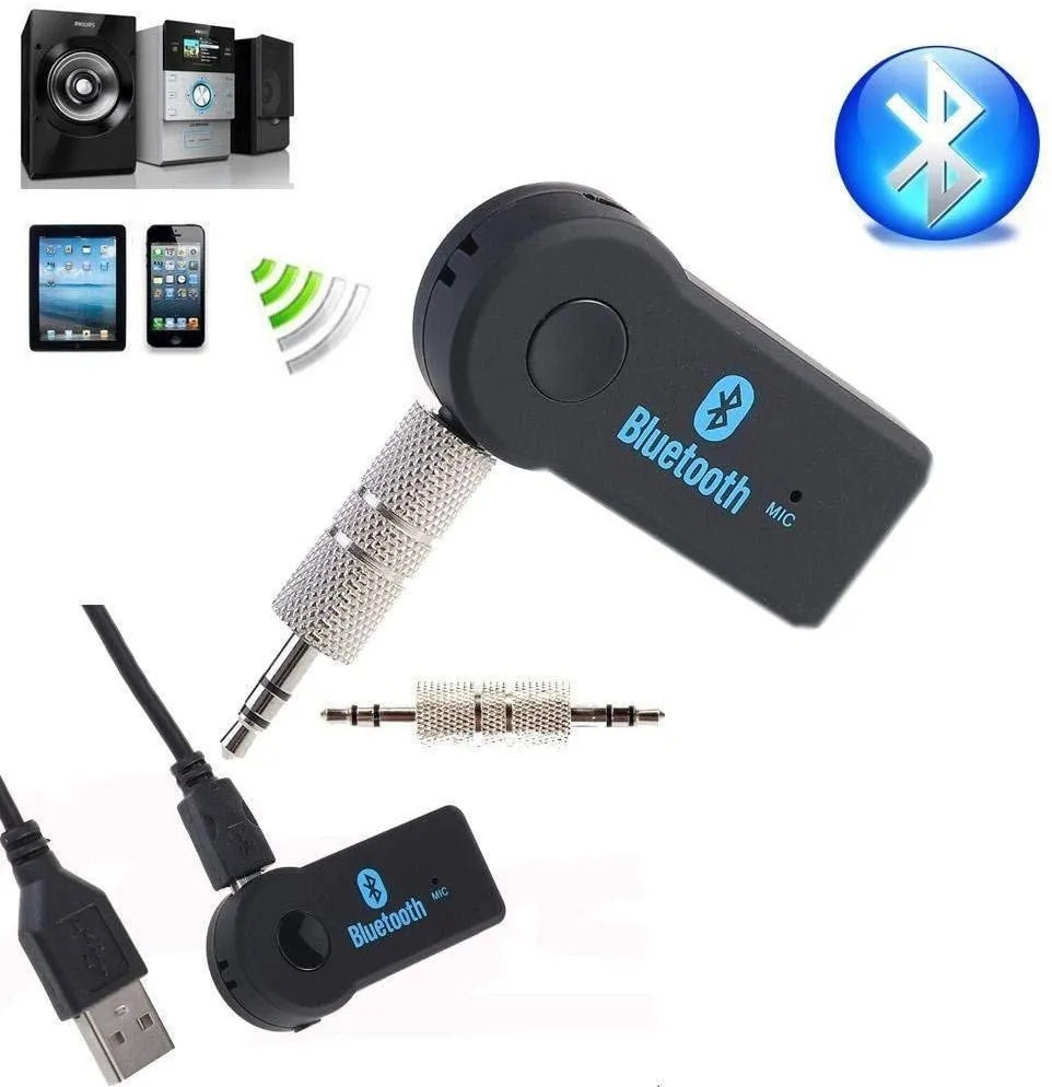 adaptador-car-bluetooth-sem-fio-para-carro-692(4) Car Wireless Bluetooth Aux Audio Receiver Hand Free – Image 1