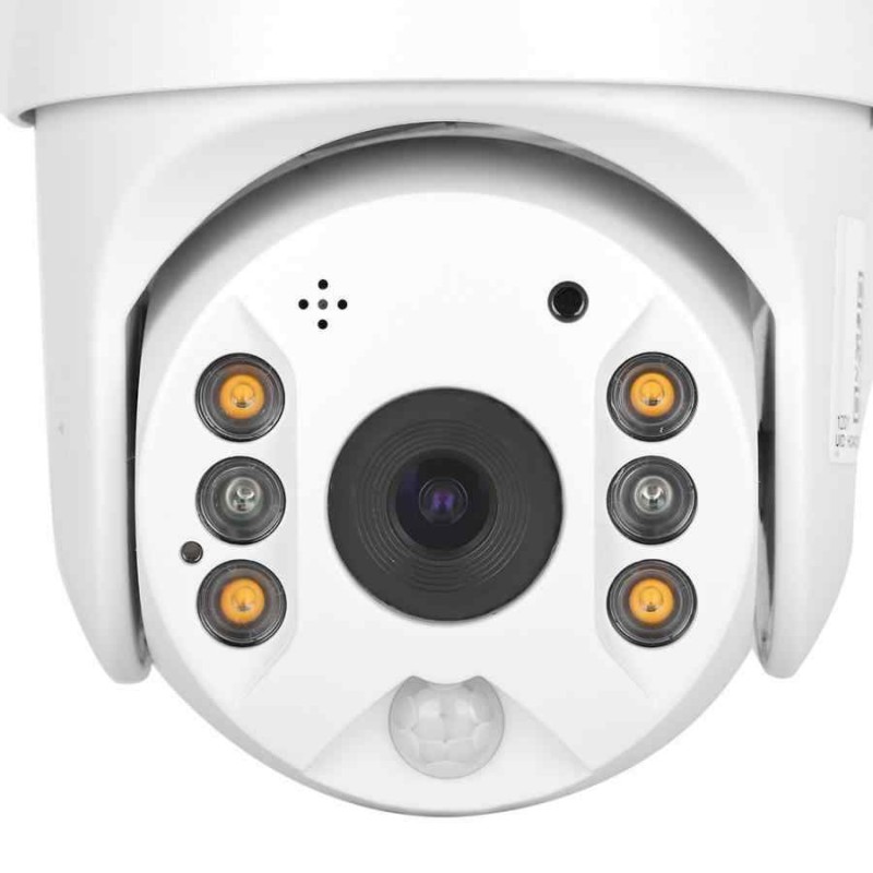 Caméra De Sécurité Solaire PTZ 4K Sans Fil - 3 Objectifs, Rotation 355°, Vision Nocturne Couleur, Batterie 8000mAh, IP66