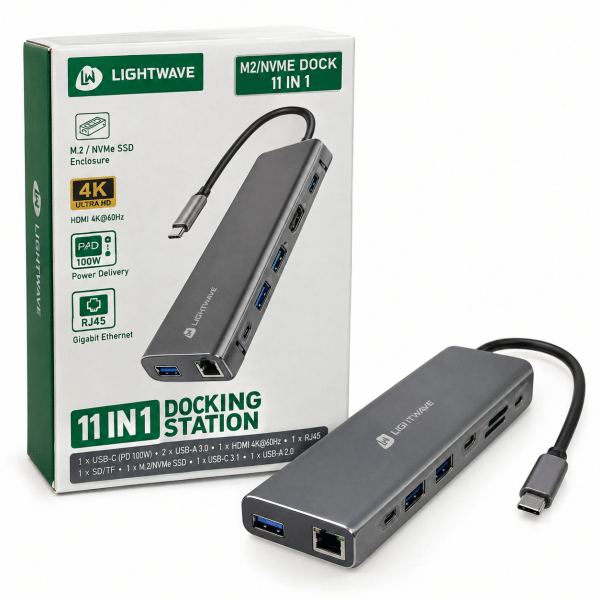 LIGHTWAVE - M2/NVME DOCK 11 IN 1