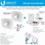 Ubiquiti LiteBeam airMAX PoE (LBE-5AC-Gen2) Pont sans fil 5 GHz – Image 2